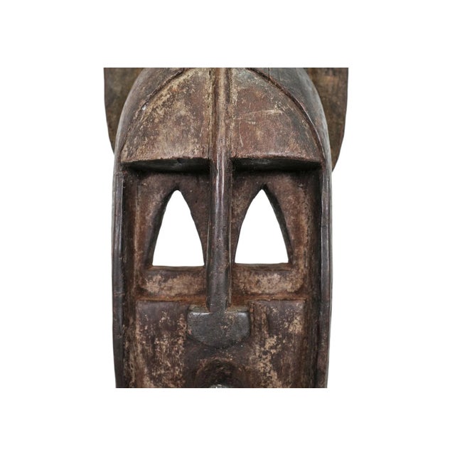 Brown Vintage Dogon Mask with Female Figure For Sale - Image 8 of 12
