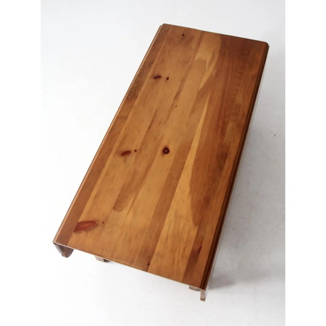 Vintage Pine Drop Leaf Coffee Table For Sale - Image 11 of 12