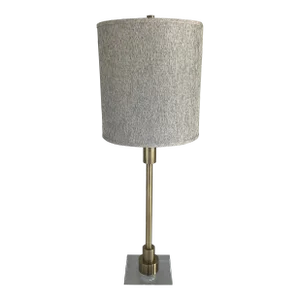 Modern Gray and Gold Tall Buffet Lamp