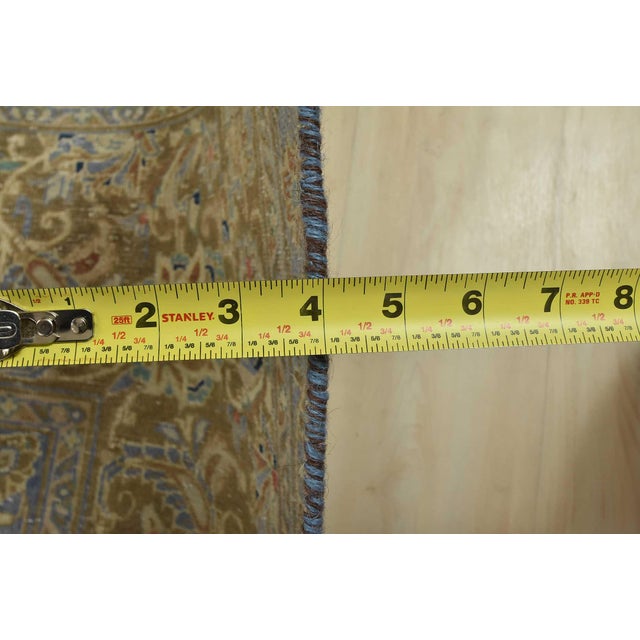 Kashan Rug 10′ X 13’5” Brown Wool Vintage Distressed Hand-Knotted Carpet For Sale - Image 14 of 15