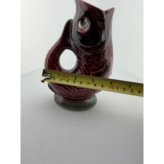 Ceramic Vintage MCM Jay Willfred Open Mouth Fish Vase Andrea by Sadek Portugal For Sale - Image 7 of 7