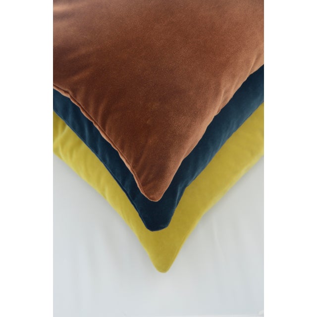 FirmaMenta Italian Burnt Orange Velvet Lumbar Pillow Chairish