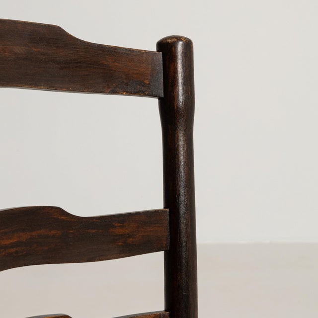 Early 20th Century Early 20th Century France Brown Wood Lounge Chair For Sale - Image 5 of 10