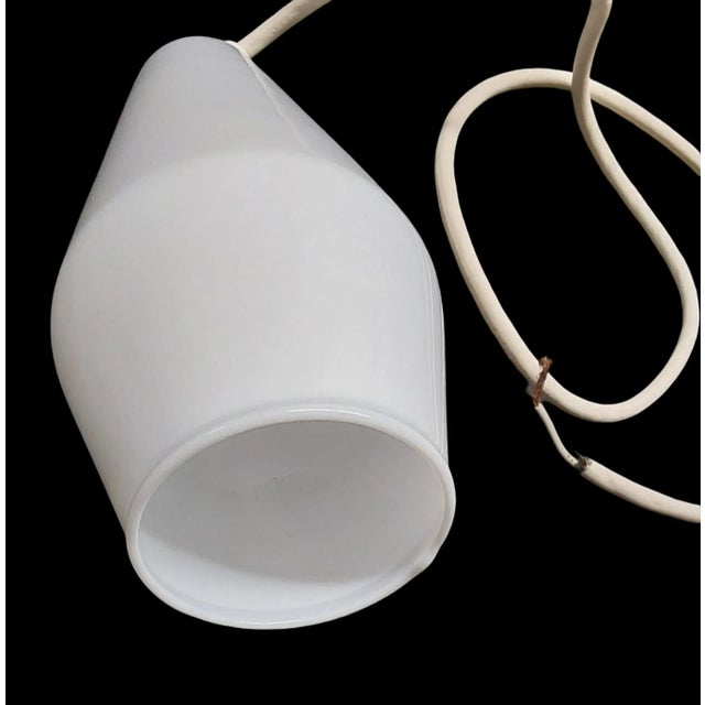 Vintage 1960s Mid-Century Modern Moe Light Star Light Thomas Industries White Glass Shade For Sale In Charlotte - Image 6 of 9