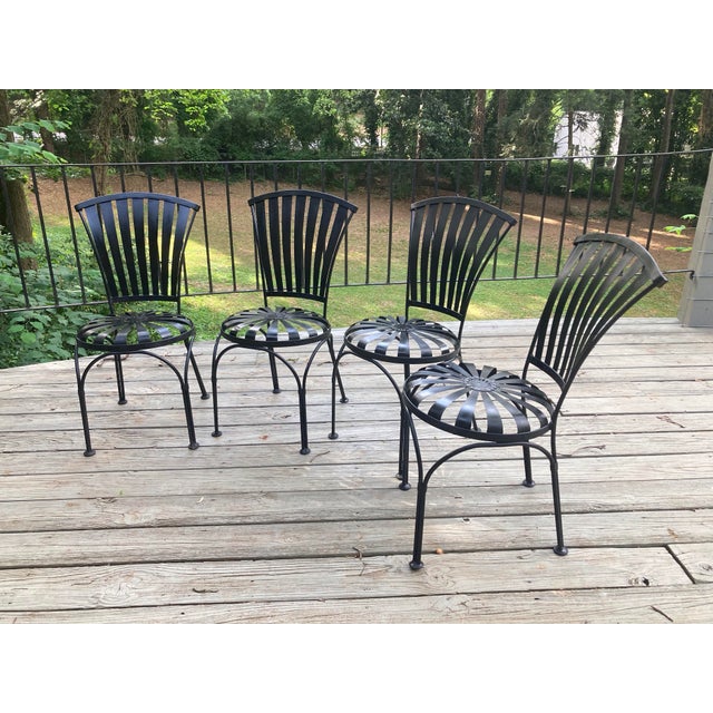 Francois Carre Petite Fan Back Chairs - Set of 4, Attributed For Sale - Image 11 of 12