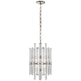 AERIN for Visual Comfort Signature Bonnington Tall Chandelier in Polished Nickel For Sale