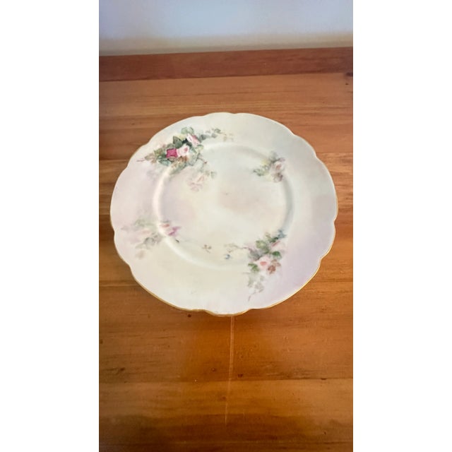 Ceramic Antique c.t. Germany Floral Pattern Display Plate For Sale - Image 7 of 7
