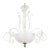 Mid‑Century Italian Martinuzzi-Inspired Pulegoso and Lattimo Murano Chandelier For Sale