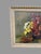 Vintage Impressionistic Potted Floral Still Life Signed Oil Painting On Canvas in a custom painted wooded frame In very...
