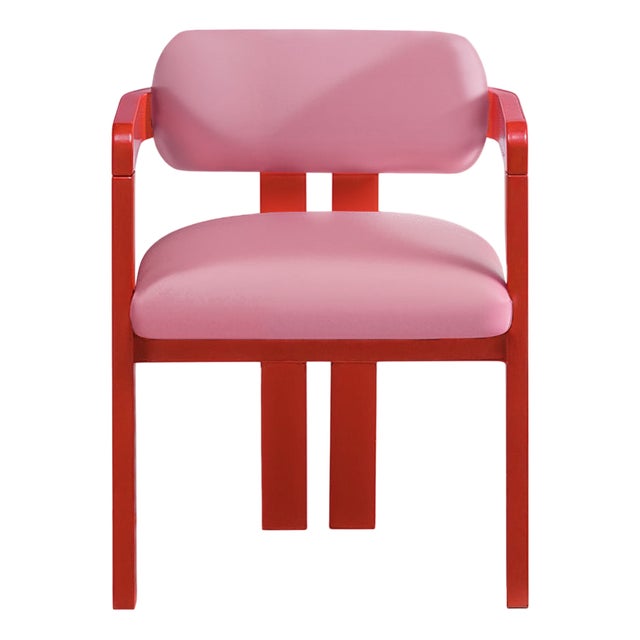 Vértigo Dining Chair in Pink Velvet from Moanne For Sale