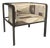 Collector AZ1 Armchair in Silt Fabric and Dark Brown Lacquered Metal by Francesco Zonca For Sale