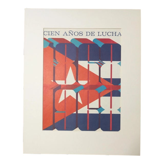 1970s "Cien Años De Lucha" Protest Print For Sale