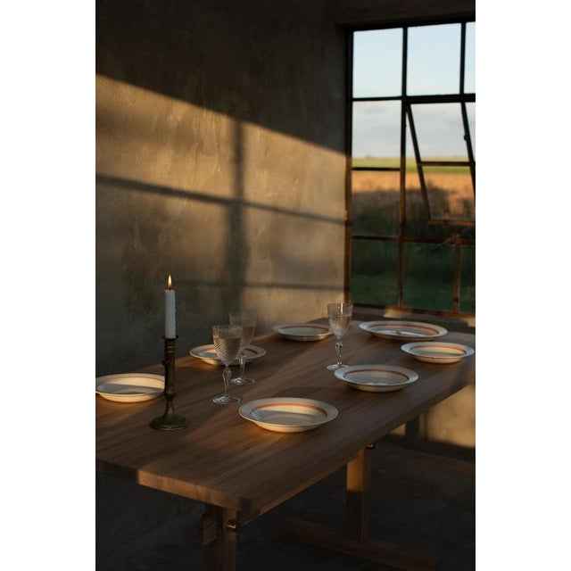 Gaspard Dining Table 180 in Light Oak and Brass by Eberhart Furniture For Sale - Image 9 of 18