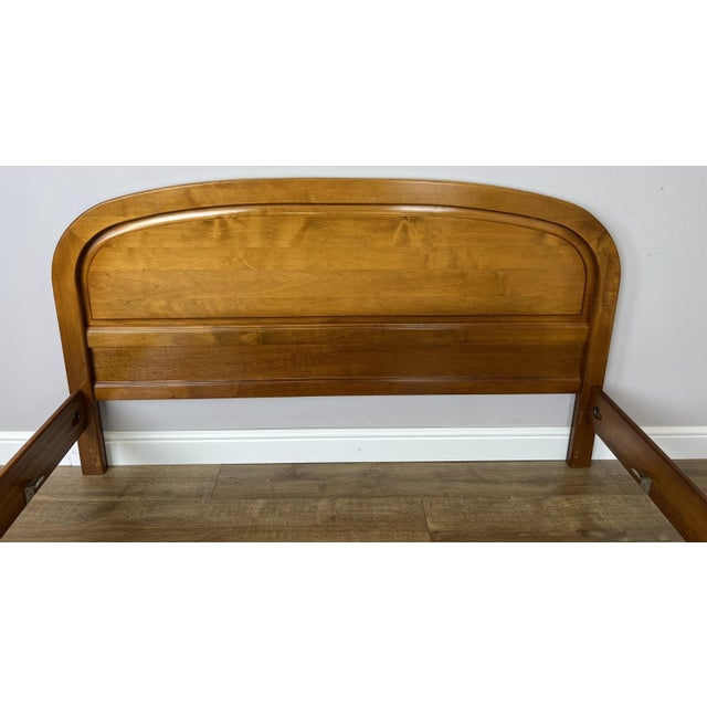 Vintage French King Size Bed Frame with Carved Headboard For Sale - Image 4 of 12