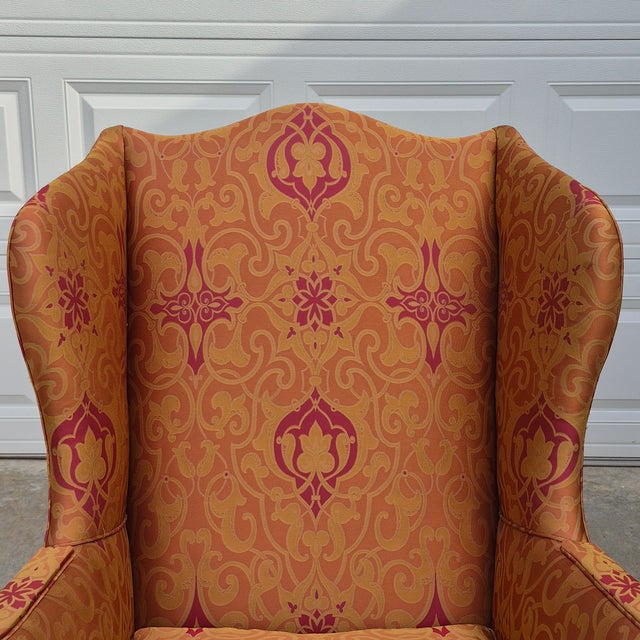 Kittinger Late 20th Century Kittinger Colonial Williamsburg Mahogany Wing Back Chair Cw-44 For Sale - Image 4 of 15