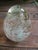 This gorgeous paperweight is clear glass with a swirling bullicante (controlled bubbles) and sea green pattern with...