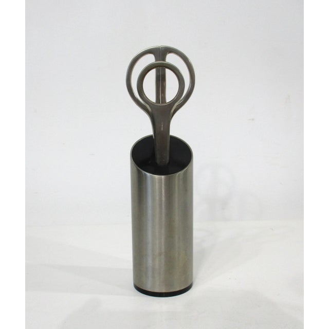 Mid-Century Modern Mid Century Stainless Aluminum 3 Pc. Desk Set For Sale - Image 3 of 9