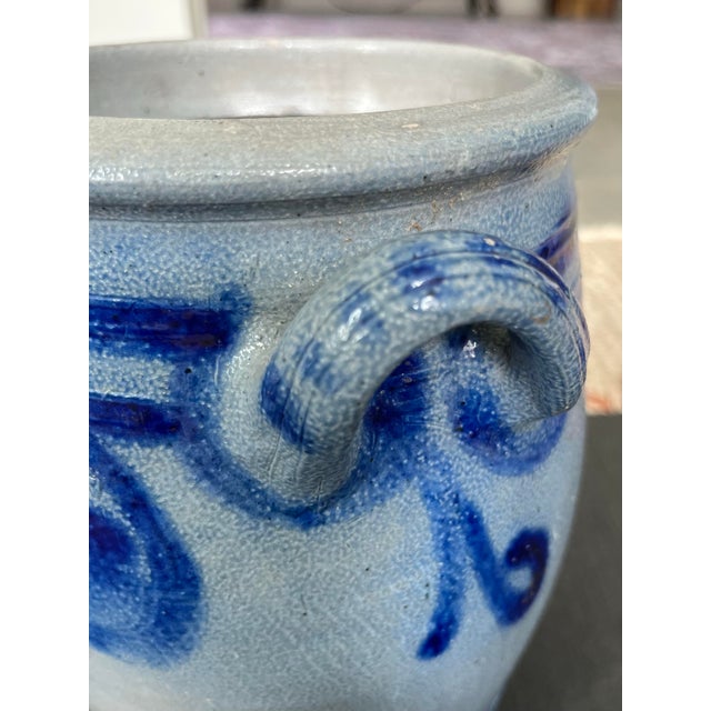 1930s German Westerwald Salt-Glazed Stoneware Farmhouse Crock For Sale - Image 10 of 11