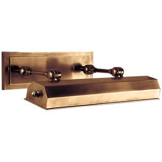 Chapman & Myers for Visual Comfort Signature Dorchester 18" Picture Light in Antique-Burnished Brass For Sale