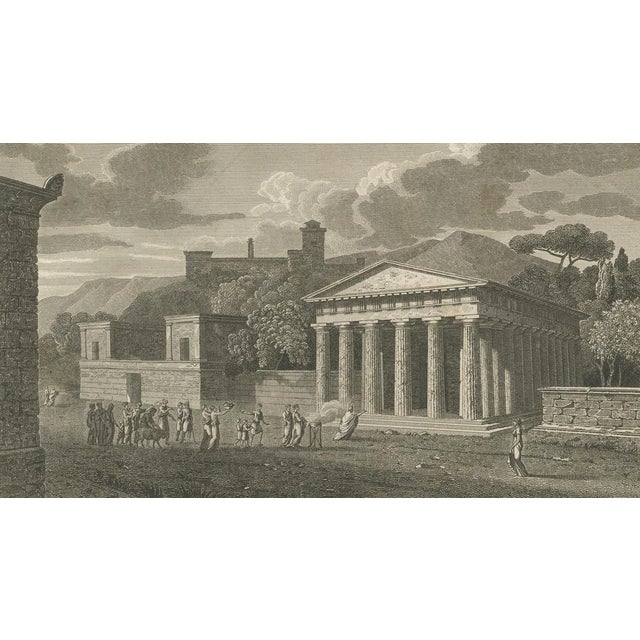 Paper Tardieu, Set of Two Ancient Greek Temple Views, Parthenon and Theseion, 1825, Engraving For Sale - Image 7 of 13