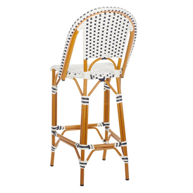 California Bar Stool - White/Navy For Sale - Image 9 of 11