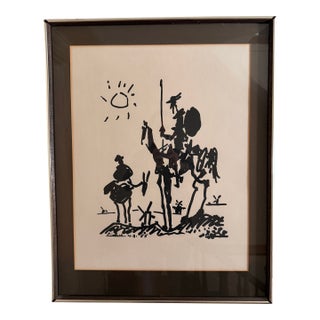1950s Pablo Picasso: Don Quixote Lithography For Sale