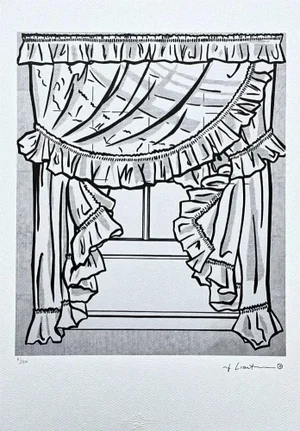 After Roy Lichtenstein, "Curtains", 1990s, Silk-Screen