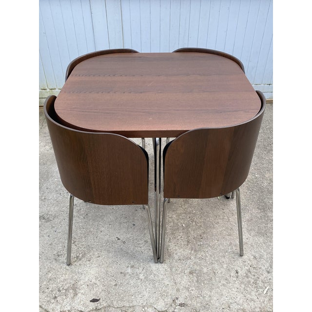Sam Teak Table and Chairs by Sandra Kragnert for Ikea, Sweden, 1990s, Set of 5 For Sale - Image 9 of 18