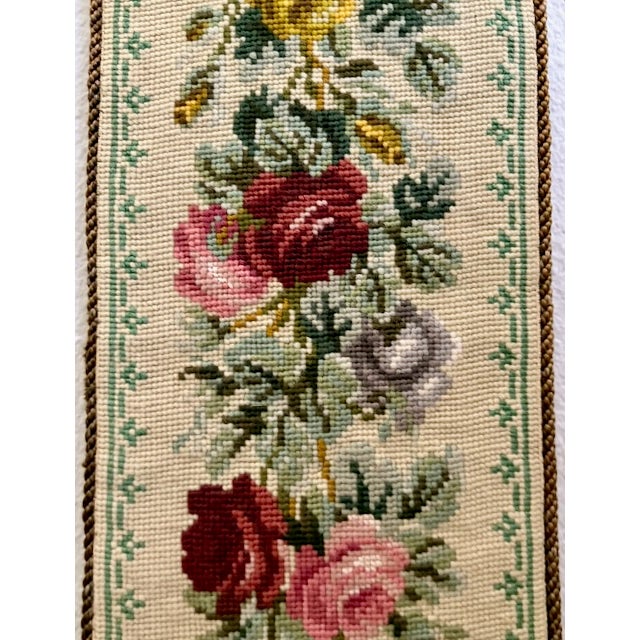 Early 20th Century Victorian Style Needlepoint Bell Pull For Sale In Los Angeles - Image 6 of 9