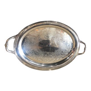2000s International Silver Silverplate Serving Tray For Sale