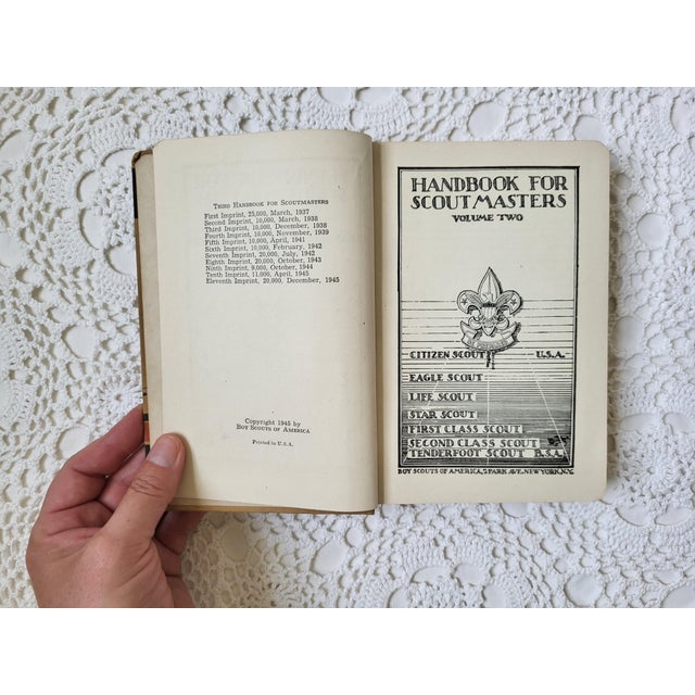 1940s 1945 Handbook for Scoutmasters - A Manual of Leadership Boy Scouts of America For Sale - Image 5 of 13
