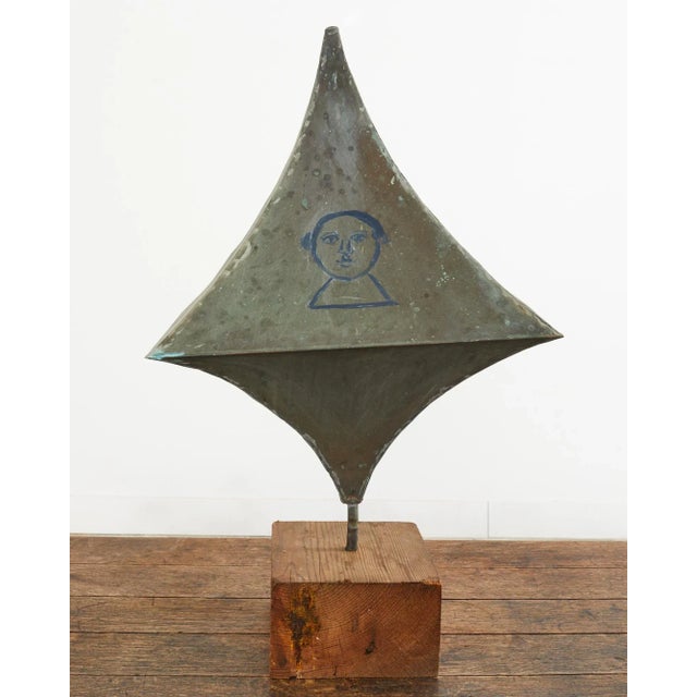 Diamond Shaped Zinc Roof Finial or Garden Ornament Sculpture For Sale - Image 10 of 13