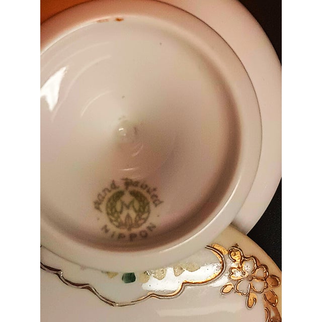 Antique Nippon Morimura 1891~1921 Button, Trinket, Porcelain Pedestal Dish. For Sale - Image 15 of 18