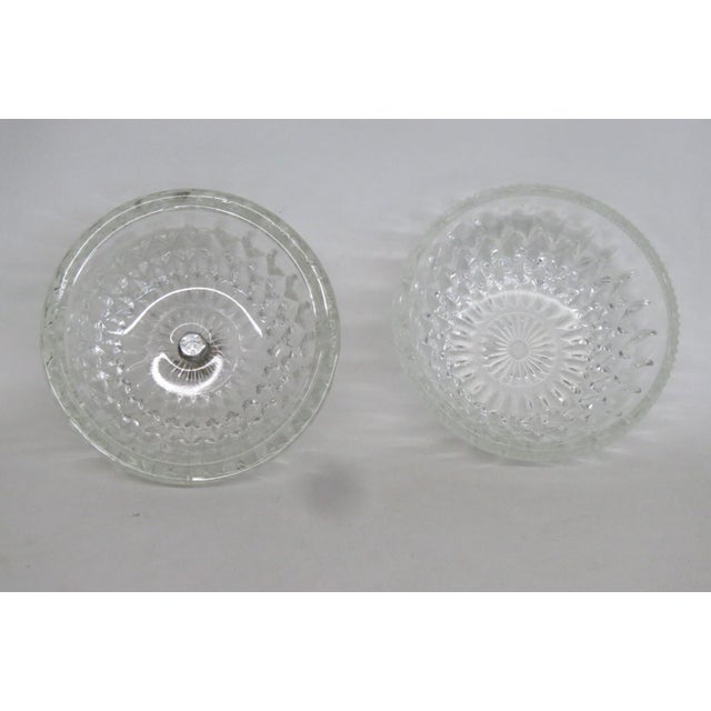 1970s Indiana Glass Mount Vernon Candy Box Bowl With Lid Cab Clear Pressed Glass 5171b For Sale - Image 5 of 10