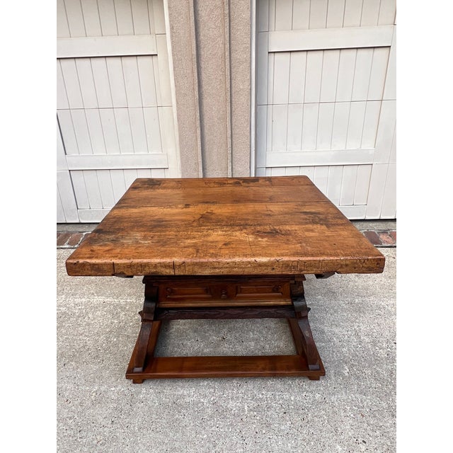 Antique French Butcher Block Baker’s Table Pétrin Farmhouse Kitchen Island C1790 For Sale - Image 10 of 18