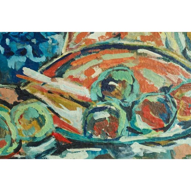 1940s Modernist Scene, Oil on Board, 1960s For Sale - Image 5 of 18