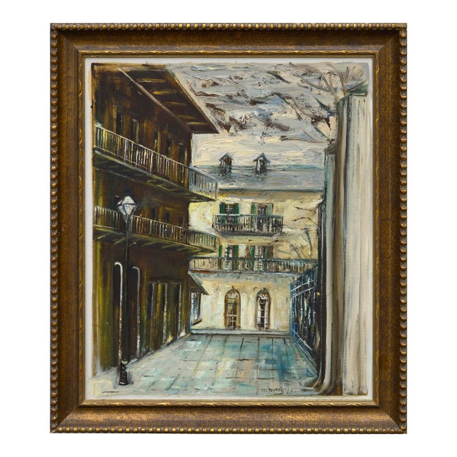 Street in the French Quarter, New Orleans, by Melba Dukes Gianelloni, 1968 For Sale