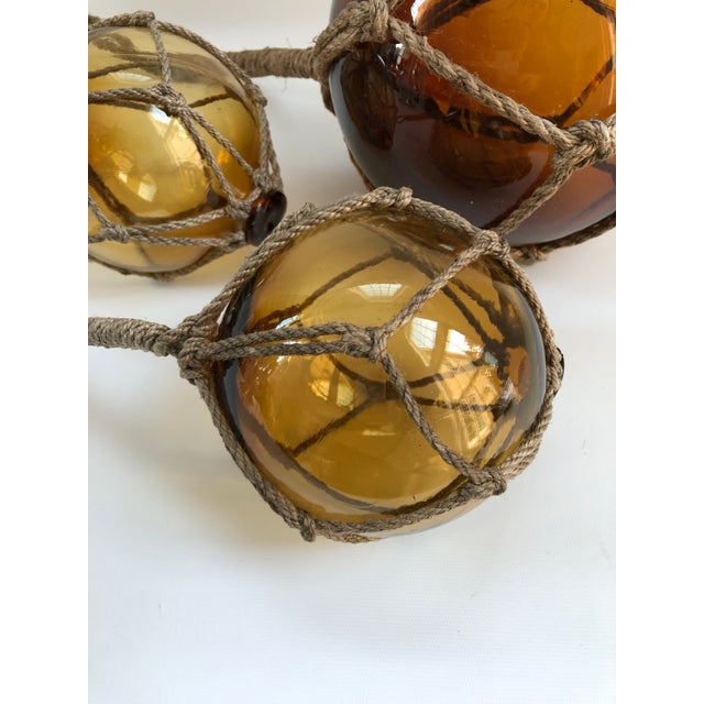 Large Vintage Nautical HandBlown Glass Fishing Floats Set of 3 Chairish