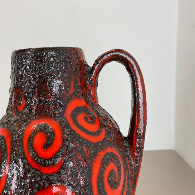 Ceramic Large Pottery Fat Lava Super Glaze Floor Vase from Scheurich, 1970s For Sale - Image 7 of 18