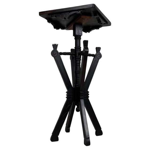 Antique English Ebonised Side Table, 1920 For Sale - Image 12 of 12