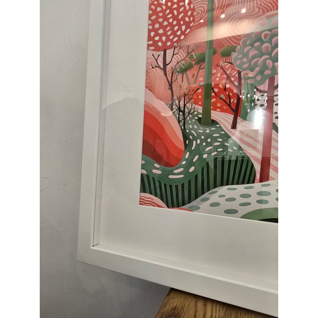 Wood 'Fantasy Garden' in the Style of Yayoi Kusama - Framed Limited Edition Fine Art Print For Sale - Image 7 of 7