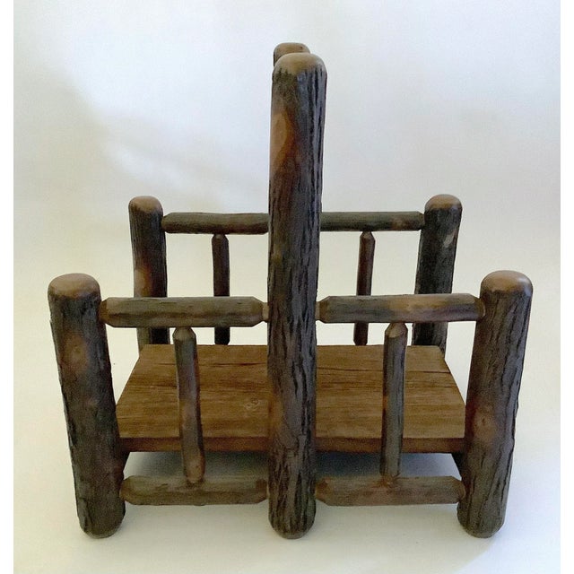 Cabin Hickory Log Holder For Sale - Image 3 of 6
