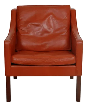 2207 Lounge Chair in Cognac Leather by Børge Mogensen, 1980s