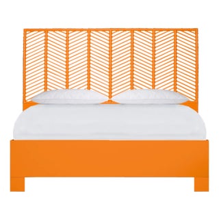 Liam Platform Bed King - Orange For Sale