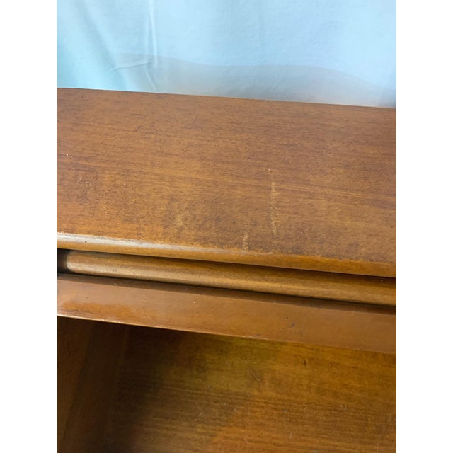 1940s Early Mid Century Child's Roll Top Desk & Swivel Chair - 2 Pieces For Sale - Image 9 of 13