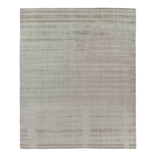 Iscar Hand loom Wool/Viscose Mineral Rug-8'x10'" For Sale