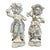 Antique Pair of Carl Schneider Boy & Girl Porcelain Bisque Figurines From Germany - Circa 1885 For Sale