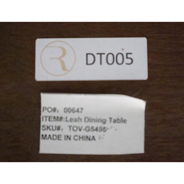 Tov Furniture Leah Collection Solid Ash Hollywood Glam Style 94" Dining Table W. X-Frame Base G5495 For Sale In Kansas City - Image 6 of 6