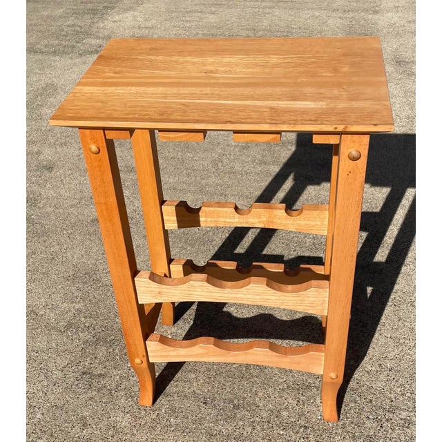 Mid 20th Century Vintage Wine Rack With Storage for Glasses From Thailand For Sale - Image 5 of 10