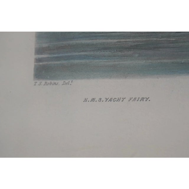 English the Royal Navy Ships Vintage Colored Engraving For Sale - Image 4 of 12